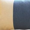 Set Of 2 Ivory And Blue Lumbar Pillow Covers