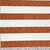 Set Of 2 Orange And Ivory Striped Pillow Covers