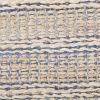 5' X 8' Blue and Cream Braided Jute Area Rug