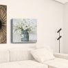 30" x 30" Watercolor Soft Pastel Dogwood Bouquet Canvas Wall Art