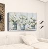 48" x 32" Watercolor Soft Pastel Bouquet Trio Canvas Wall Art