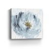40" x 40" Watercolor Abstract Gray Blue Flower Canvas Wall Art