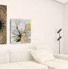 Modern Yellow And Black Flower In Bloom Unframed Print Wall Art