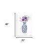 48" x 32" Blue and White Life Floral Vase Canvas Wall Art