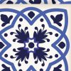6" X 6" Blue And White Mosaic Peel And Stick Removable Tiles