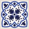 7" X 7" Blue And White Mosaic Peel And Stick Removable Tiles