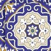 4" X 4" Blue White and Gold Mosaic Removable Tiles