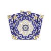 6" X 6" Blue White and Gold Mosaic Removable Tiles