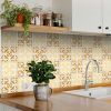 7" X 7" Golden Yellow Retro Peel And Stick Removable Tiles