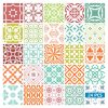 8" X 8" Muted Brights Mosaic Peel and Stick Removable Tiles