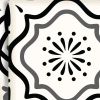 8" X 8" Black and White Multi Peel and Stick Removable Tiles