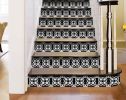 5" X 5" Black and White Stark Peel and Stick Removable Tiles
