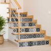 6" X 6" Black White and Gray Mosaic Peel and Stick Tiles