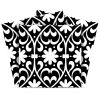 8" X 8" Black and White Floral Peel and Stick Removable Tiles