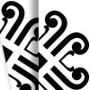 5" X 5" Black and White Daisy Peel and Stick Removable Tiles