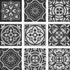 8" X 8" Gray and White Multi  Peel and Stick Removable Tiles