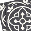 4" X 4" Tulipa Gray and White Peel and Stick Removable Tiles