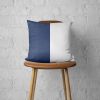 Set of 2 Navy and White Modern Throw Pillow Covers