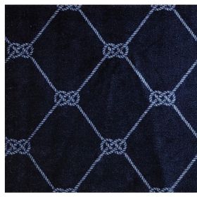 2' X 3' Navy Nautical Knots Washable Floor Mat