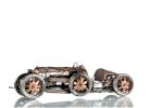 c1924 Bugatti Bronze and Silver Open Frame Racecar Sculpture
