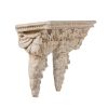 Rustic and Antiqued White and Gold Scroll Wall Shelf
