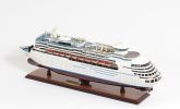 13" Brown and White Majesty of the Seas Boat Hand Painted Decorative Boat