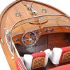 15" Wood Brown Riva Aquarama Speedboat Exclusive Display Case Edition Hand Painted Model Boat
