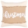 Christmas Beige and Natural Decorative Throw Pillow