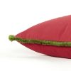 Red Green Sparkle Embroidered Throw Pillow