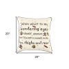 Ivory and Black Modern Christmas Sentiment Whimsical Throw Pillow