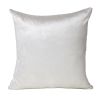 22" White Cotton Blend Throw Pillow