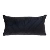Quilted Velvet Arrows Black Decorative Lumbar Pillow