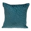 Teal Quilted Velvet Geo Decorative Throw Pillow