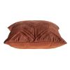 Burnt Orange Quilted Diamonds Velvet Solid Color Throw Pillow