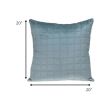20" Gray Cotton Blend Throw Pillow
