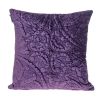 20" Purple Cotton Blend Throw Pillow
