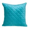Tufted Diamond Aqua Transitional Square Pillow
