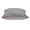 Taupe Tufted Velvet Quilted Throw Pillow