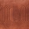 Quilted Velvet Burnt Orange Lumbar Throw Pillow