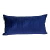 12" X 24" Blue Cotton Blend Throw Pillow