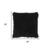 18" Black Cotton Throw Pillow