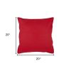 20" Red Cotton Throw Pillow