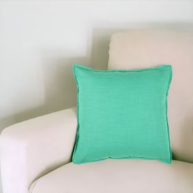 20" Aqua Cotton Throw Pillow
