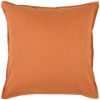 20" Orange Cotton Throw Pillow
