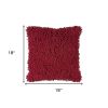 18" Red Cotton Throw Pillow