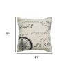 20" Ivory Cotton Throw Pillow