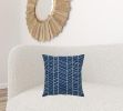 Blue White Irregular Chevron Down Throw Pillow