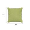 20" Green Cotton Throw Pillow
