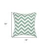 18" Aqua Cotton Throw Pillow