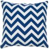 18" Navy Cotton Throw Pillow